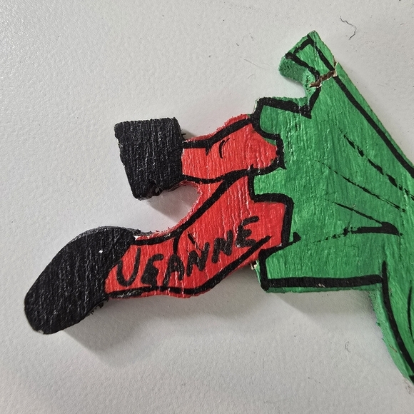 Vintage Handcrafted Wood Elf Ornament - Picture 4 of 4